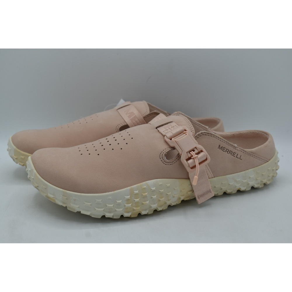 Merrell Hydro Moc Leather Clogs Womens 11 Blush Pink New Buckle Barefoot Shoes